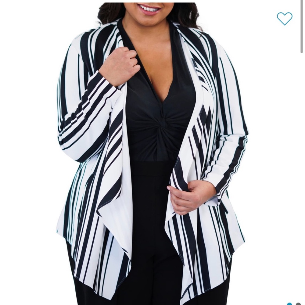 Nordstrom- Maree Pour Toi - Flyaway Stripe Jacket.